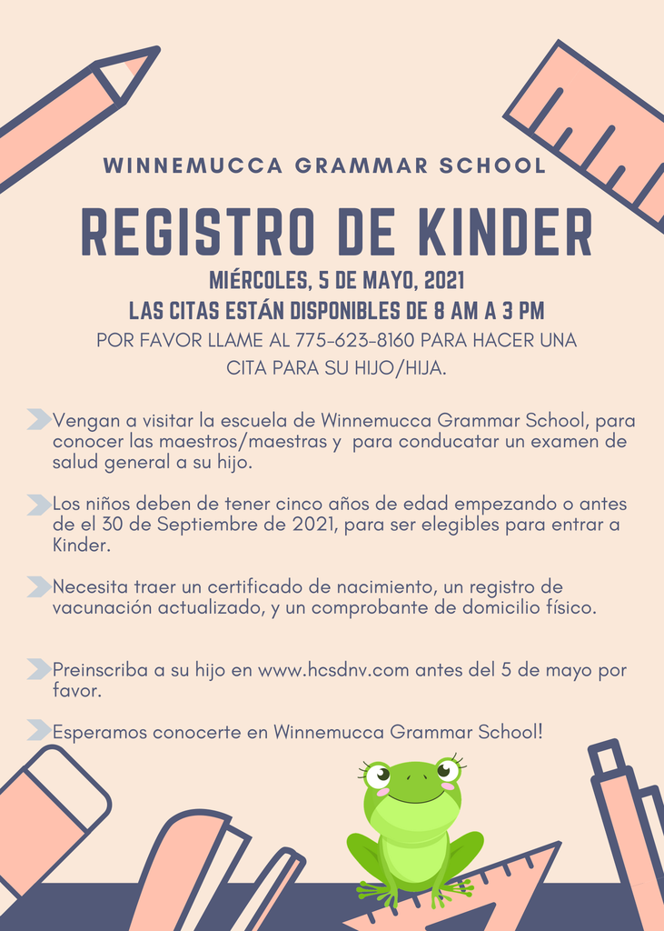 Kinder Registration Spanish